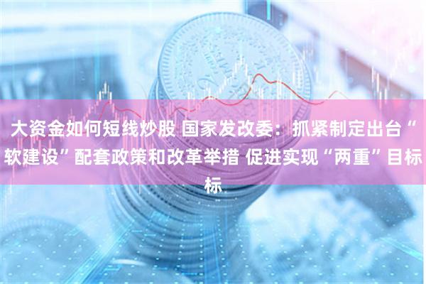 大资金如何短线炒股 国家发改委：抓紧制定出台“软建设”配套政策和改革举措 促进实现“两重”目标