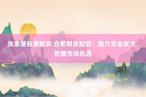张家港股票配资 合肥期货配资：助力资金放大，把握市场机遇